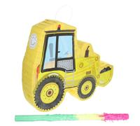 NUOBESTY Pignatta a Forma di Escavatore in Carta Gialla Bastone per Festa di Compleanno Decorazione per Feste a Tema Costruzioni Giocattolo per Pignatte di Caramelle e Bomboniere