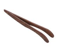 NUOBESTY Pinza da Tè in Legno di Legno di Ala di Gallina Morsetto per Cerimonia del Tè Punta Curva e Testa Scanalata Utensile per Cucina Sicuro per Toast Accessorio Mini per Uso Domestico