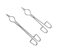NUOBESTY Pinze per Crogioli in Acciaio Inox 2 Pezzi 30Cm+35Cm Morsetti per Becher Chimici da Laboratorio Strumenti per Fusione e Raffinazione Metalli Accessori per Esperienze