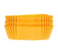 NUOBESTY Pirottini di Carta Ovali Gialli per Muffin e Dolci da Resistenti al Grasso Multiuso per Cupcake Snack e Decorazioni per Feste