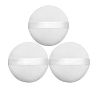 NUOBESTY Piumino Da Cipria in Cotone Per Ragazzo Ragazza, Set 3 Pezzi Da 10 Cm, Lavabile, Morbido e Sicuro Per Pelle Delicata, Accessorio Per Trucco Viso e Corpo, Per Uso Domestico e Viaggio