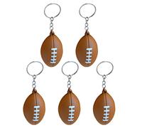 NUOBESTY Portachiavi Di Rugby 5 Pezzi Con Palline in Schiuma Morbida E Anelli in Metallo Portachiavi Palla Sportiva Ideale Per Organizzare Chiavi E Come Gadget Regalo Per Feste Sportive