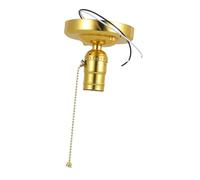 NUOBESTY Portalampada E27 Retrò con Interruttore a Pomello, Base per Lampada Sospesa in Stile Vintage, Attacco Luce per Lampade a Soffitto e Muro, Accessorio DIY per Decorazione Luminosa