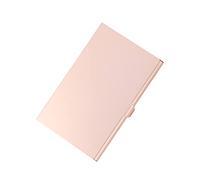 NUOBESTY Portatessere Biglietti Visita in Metallo Leggero Scatola Organizer per Desktop Custodia Business Oro Carte Identità Elegante e Professionale
