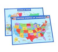 NUOBESTY Poster Didattico Con Mappa Del Mondo Mappe Americane Poster Da Parete Per Lapprendimento Della Geografia Per Ragazzi Ragazze E Insegnanti