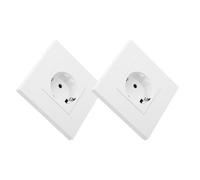 NUOBESTY Presa da Incasso Europea Standard 86 MM Presa Elettrica a Muro Doppia per Uso Domestico Installazione Facile per Casa Ufficio Appartamento Residenziale Struttura Robusta e