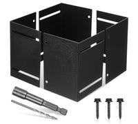 NUOBESTY Protezione Regolabile in Metallo per Base Palo della Cassetta Postale e Recinzione, Manicotto Protettivo Resistente per Pali di Diverse Dimensioni, Set 1 Pezzo per Uso Esterno