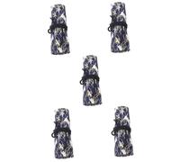 NUOBESTY Rotolo Da 5 Pezzi Astuccio Per Penne a Crane Pen Comodo Astuccio Per Matite Organizzatore Di Marcatori Corredo Di Cancelleria Portapenne Retrò Carino Stazionario Cotone