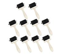 NUOBESTY Rotolo in Gomma per Stampa Manico Bianco 10 Pezzi, Strumento per Pittura a Olio e Applicazione Inchiostro, Rulli per Stampa Artistica Ragazzo Ragazza per attività Creative e Didattiche