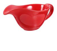 NUOBESTY Salsiera in Ceramica Rossa Manico, Brocca per Panna e Latte Multiuso, Piccolo Distributore di Salsa per Barbecue, Picnic e Pranzi in Famiglia