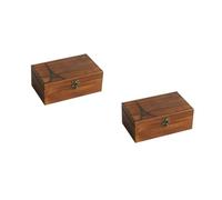 NUOBESTY Scatola da 2 Pezzi Scatola di Legno perni pentola Astuccio Stitch Portaoggetti per ago Contenitore per la conservazione del Filo dell'ago Organizer per Accessori da Cucito Brown
