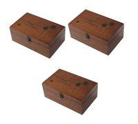 NUOBESTY Scatola da 3 Pezzi Porta Aghi per Quilt Custodia degli Aghi Contenitori di Stoccaggio Mini Lattina Organizzatore di Spille Tessuto Cestino da Cucito Vintage Penna Vano Ago di Legno