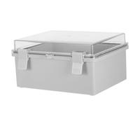 NUOBESTY Scatola Elettrica Esterna in Plastica 220X170X110 MM con Coperchio Trasparente Scatola di Derivazione Antipolvere Compatta per Alimentatori e Strumenti di Sicurezza