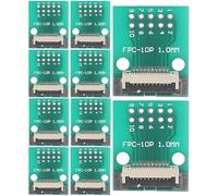 NUOBESTY Scheda Convertitore Fpc 10 Pin 10P Connettore a Presa Adattatore Fpc Compatto in PVC per Collegamento Moduli Elettronici Set da 10 Pezzi per Uso Professionale e Hobbisti
