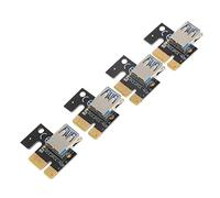 NUOBESTY Schede Adattatrici Usb Pci-e Da 1x a 16x, Set Da 4 Pezzi Per Mining e Componenti Computer, Convertitori Riser Stabili Alte Prestazioni, Facile Installazione Per Sistemi Interni