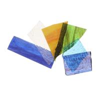 NUOBESTY Schegge di Vetro per Microonde per Orecchini e Pendenti | Vetro Superfici Lisce, Texture Stratificate, Taglio Facile, per Gioielli Fai