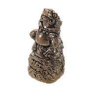 NUOBESTY Scultura di Rospo in Ottone, di Ricchezza, Stabile e Sicura, Decorazione per Casa, Ufficio e Libreria