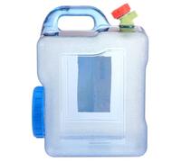 NUOBESTY Secchio Acqua Auto con Rubinetto, 8l, PC e PE, Blu | Contenitore per Acqua Potabile, Manico Integrato, per Giardino e Barbecue All'aperto, Uso Pratico