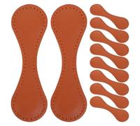 NUOBESTY Segnalibro magnetico in pelle PU da 10 pezzi: fermagli per segnalibri pieghevoli a doppia faccia - Porta pagine retrò per amanti della lettura, insegnanti, 3,9x1,2 pollici