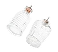 NUOBESTY Set 2 Bottiglie di Bitter in Vetro Stile Giapponese Bottiglie di Amaro Retrò Tappo Fine Contenitori per Cocktail e Conservazione di Liquidi Viscosi