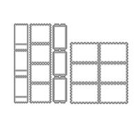 NUOBESTY Set 2 Pezzi Fustelle in Acciaio al Carbonio a Forma di Timbro Postale, Design Vintage, Operazione Semplice per Progetti di Journaling e Lezioni d'Arte Scolastiche