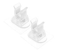 NUOBESTY Set 2 Pezzi Porta Scope da Muro in Abs senza Fori, Ganci per Scopa Leggeri e Facili da Installare, Adatti per Bastoni da 1,7-3 Cm, Organizer Parete Salvaspazio per Casa e Bagno