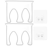 NUOBESTY Set 2 Pezzi Scarpiera da Parete Bianca in Plastica Scaffale Portaoggetti Salvaspazio per Corridoi e Bagni Organizer Portascarpe Resistente per Superfici Lisce e Non Porose