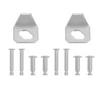 NUOBESTY Set 2 Staffe in Lamiera di Ferro per Chiudiporta Pneumatico e Piastra di Riparazione Porte a Zanzariera, Rinforzo in Ferro per Montaggio Fai da Te di Porte Pesanti e Hardware