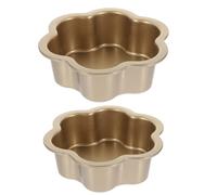 NUOBESTY Set 2 Teglie per Dolci a Forma di Fiore Tortiera in Acciaio al Carbonio con Fondo Staccabile Resistenti al Calore per Forno Adatte per Casa e Pasticceria Ø 8” e 6”