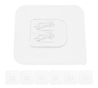 NUOBESTY Set 20 Ganci Adesivi da Parete Trasparenti 6X6 CM Ganci da Bagno senza Foratura Portachiavi per Riporre Oggetti Vari Adatti per Cucina e Camera da Letto