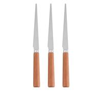 NUOBESTY Set 3 per Modellare Argilla: Utensili da Scultura con Manico in Legno per Creazioni in Ceramica e Lavori Artistici DIY