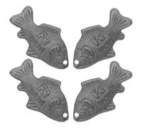 NUOBESTY Set 4 Pezzi Pesci in Ghisa per Cottura Integratore Naturale di Ferro per Vegani e Atleti Strumento Sicuro per Ridurre Carenza di Ferro e Anemia in Cucina Quotidiana