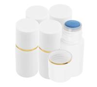 NUOBESTY Set 5 Contenitori da 20ml con Applicatore in Spugna, Contenitore di Plastica Ricaricabile per Applicazione Delicata, per Viaggi e Cura Quotidiana della Pelle