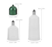 NUOBESTY Set 5 Pezzi Contenitori per Vernice Aerografo Infusione Ossigeno Tazze di Miscelazione in Lega di Alluminio Beccuccio di Precisione Compatibili per Pittura Fai da Te Art