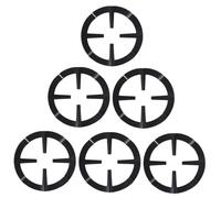 NUOBESTY Set 6 Anelli Riduttori Per Fornelli a Gas in Ferro Nero, Supporti Per Bruciatori, Riduttore Per Anello Di Stufa, Per Pentole Piccole e Padelle, Supporto Stabile Per Cottura Casa
