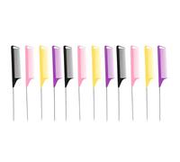 NUOBESTY Set da 12 Pettini a Coda di Spillo in Plastica per Parrucchiere Pettine da Barbiere per Styling Chioma Uomo Donna Accessori per Acconciature Professionali e Uso Domestico