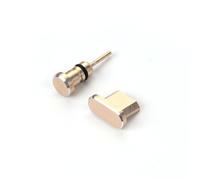 NUOBESTY Set di 2 Tappi Antipolvere E Jack per Auricolari per S7 con Ciondolo A Forma di Spilla Dorata