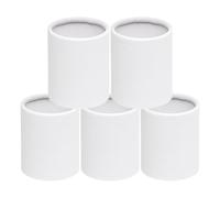 NUOBESTY Set di 5 Scatole Rotonde per Composizioni Floreali in Carta Bianca, Riutilizzabili Buon Flusso d'Aria, Design Unico per Bouquet e Fiori, per Viaggi e Raduni Casual