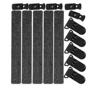 NUOBESTY Set di Clip per Bandiere da Giardino Molla in Plastica, Fermacorda Antivento per Striscioni Esterni, Accessori per Paletti e Staccionate