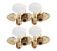 NUOBESTY Set di Piroli per Ukulele con Incisioni Vintage, Regolazione Precisa e Materiale Metallo e Resina Color Oro per Piccole Esibizioni e Pratica Quotidiana