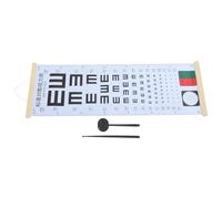 NUOBESTY Set Tabella Oculistica da Parete Poster del Test della Vista Occlusore e Puntatore Manuale per Esame Visivo Domestico Adulti e Strumento Professionale per Controllo Miopia e