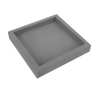NUOBESTY Sottovaso Quadrato Portavaso in Plastica Resistente Grigio 18 Cm, Vassoio Raccogli Gocce per Piante da Appartamento, Accessorio per Giardinaggio e Decorazioni Casa