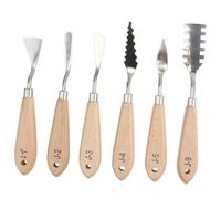 NUOBESTY Spatole Per Pittura A Portatili Set Da 6 Pezzi Per Artisti Materiali Per Dipingere