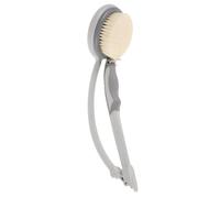 NUOBESTY Spazzola da Doccia Manico lungo Ergonomico da 50cm in Plastica Curva, Pieghevole e Portatile per Anziani, per Pulizia Profonda Sotto la Doccia