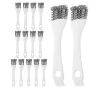 NUOBESTY Spazzola per Gabbia per Uccelli Manico lungo 2 in 1 Set da 15 Pezzi Spazzole per Posatoi Pappagalli e Pulitore per Barbecue Strumento Raschietto per Rimozione Escrementi e