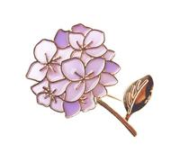 NUOBESTY Spilla da Donna a Forma di Fiore Elegante e Semplice in Lega Porpora Smalto Resistente e Confortevole, per Sciarpe e Cappotti Invernali