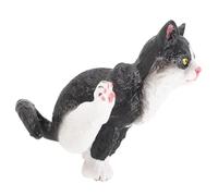 NUOBESTY Statuetta di Gatto Realistico in Plastica Nera Decorazione da Tavolo Piccola Ornamento per Casa e Ufficio Accessorio Fotografico per Amanti dei Gatti