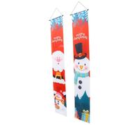 NUOBESTY Striscione Natalizio a Coppia, Banner Appeso, Tendina Porta Decorativa in Stoffa, Riutilizzabile e Resistente allo Sbiadimento, per Feste di Natale e Ristoranti