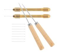 NUOBESTY Strumento per Creazione con Aghi Intercambiabili per Densità Diverse Ergonomico Legno Finto e Punteruolo Rame per Rooting Preciso e Duraturo