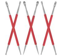 NUOBESTY Strumento per Scolpire 6 Pezzi Argilla in Metallo Rosso | Controllo Stabile, Taglio Fluido, Riduce la Fatica della Mano, Adatto a Lezioni, Studi e Lavori Creativi